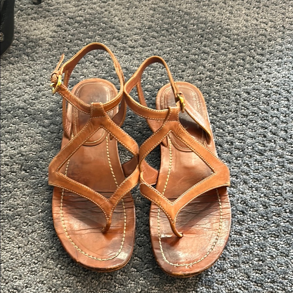 Brown Leather Women's Sandals